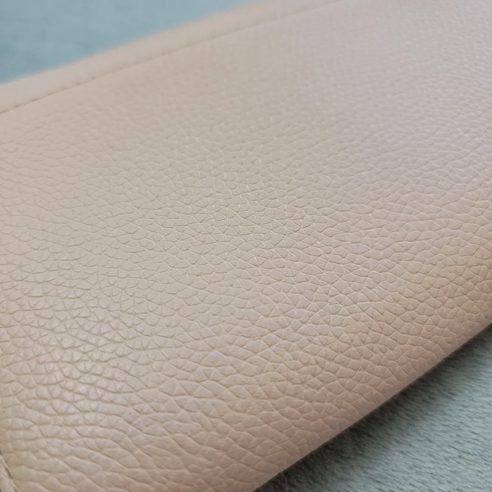 Kate Spade NWT Warm Beige Pebbled Leather Large Neda Studded Zip Wallet NWT